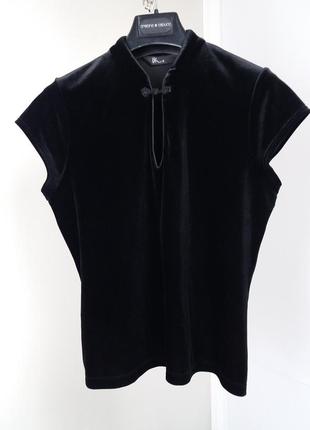 Блуза бархатная люксового качества с красивой застежкой/футболка/кофточка2 фото