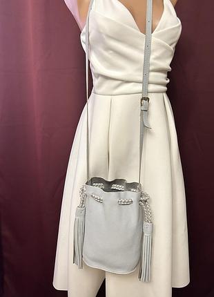 Кожаная женская сумочка с кисточками, бренд next