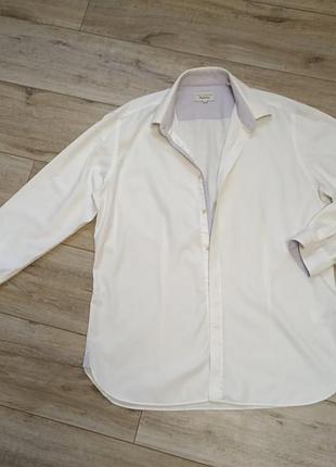 Рубашка оригінал дизайнер ted baker endurance 100cotton структурний брендована фурнітура тренд s біла люкс якість, код оригінальності