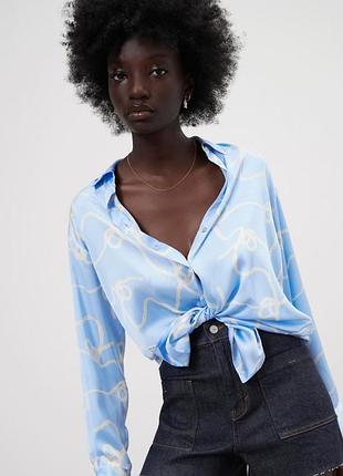 Сатинова сорочка рубашка оверсайз s/m/l