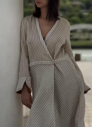 Нова сукня-сорочка в смужку zara
