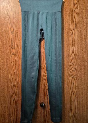 Легінси для спорту темно смарагдового кольору