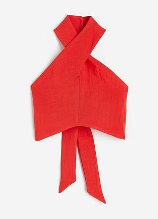 Топ червоний укорочений хальтер