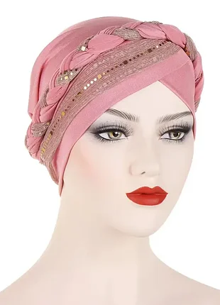 Тюрбан хустка шапкачалма з принтом (головні убори після хімієтерапії)