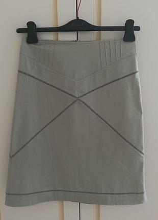 Юбка коттоновая с декоративными вставками, р.36