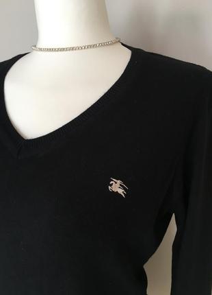 Базовый черный свитер водолазка джемпер пуловер  бренд burberry оригинал !2 фото