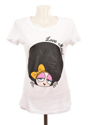 Женская футболка с принтом love moschino