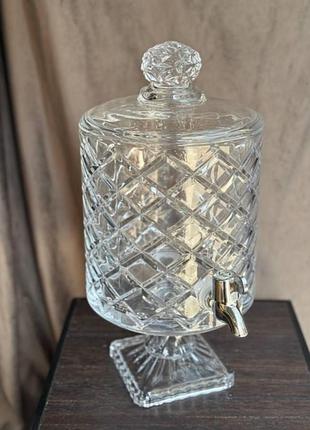 Лимонадница уiwu classic стеклянная 4.5 л прозрачный hp-19-3