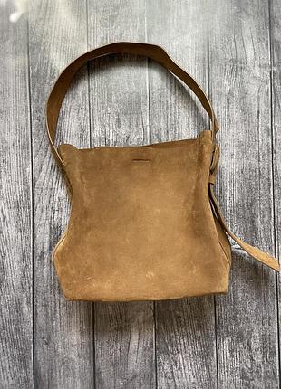Замшева сумка arket 3