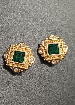 Клипсы винтаж сплав стекло имеют вес