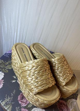 Плетені сабо на високій платформі poesie veneziane