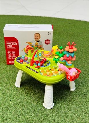 Дитячий розвиваючий інтерактивний ігровий столик дивосвіт , рибалка, грядка, гра на магніті