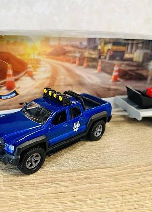Игровой набор technodrive внедорожник с прицепом и погрузчиком