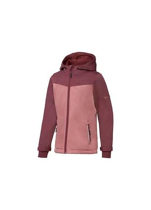 Бордова демісезонна куртка softshell водовідштовхувальна та вітрозахисна для дівчинки crivit