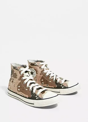 Високі кеди конверс камуфляж мілітарі принт converse chuck taylor all star