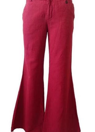 Вінтажні штани кльош льон бавовна