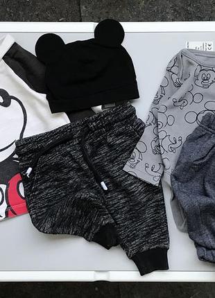 Костюм якісний стильний боді реглан штани теплі міккі
