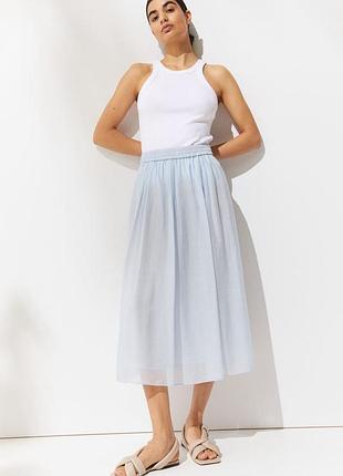 Новая летняя расклешенная легкая юбка h&m