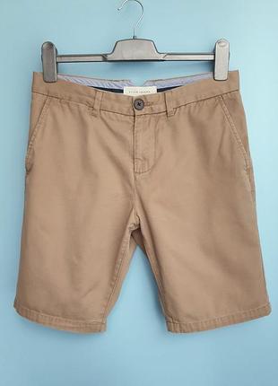 River island шорты - s - w30 - cв-коричневые taupe мужские • британский бренд • 98% коттон