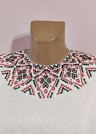 Жіноче намисто силянка в народному стилі з чеського бісеру