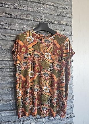 Футболка цветочный принт xl xxl