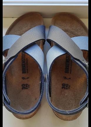 Биркенштоки шкіряні босоніжки сандалії birkenstock 30 сині
