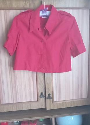 Легкий жакет ярко красный