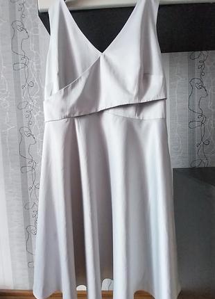 Женственное платье миди юбка клеш годе батал 22