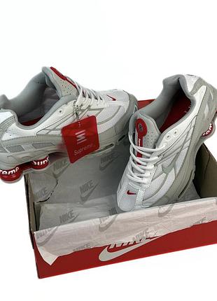 Nike shox ride 2 sp x supreme white/ red 3