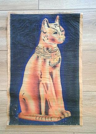 Картина папирус египетский кот