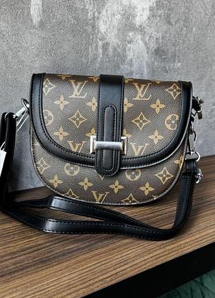 Жіноча сумка louis vuitton loop monogram, у чорному кольорі