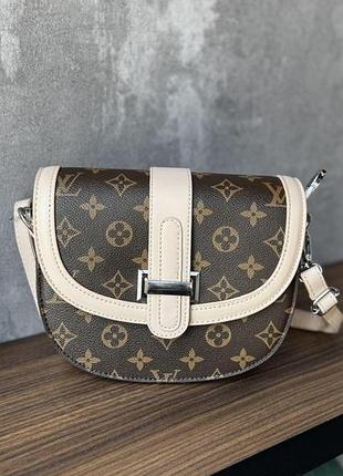Жіноча сумка louis vuitton loop monogram, білого кольору