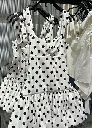 Платье плаття сукня горох балон принт zara s, m