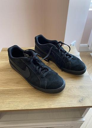 Мужские кеды кроссовки найк nike черные замшевые размер 45,5