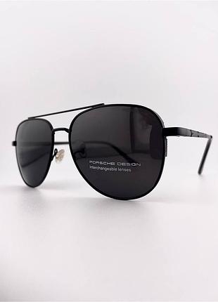 Мужские солнцезащитные очки porsche design polarized 9101 авиаторы с поляризацией