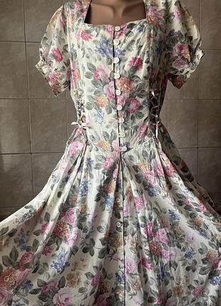 Волшебное платье с розами в стиле винтаж коттеджкор прованс 80-ти vintage stories laura ashley
