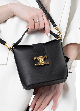 Брендовая женская сумка celine louise bucket bag 🖤 | натуральная кожа, premium качество