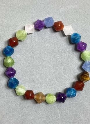 Браслет асорті гранований ромб  стрейч