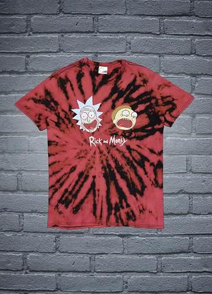 Ексклюзивна кастомна офіційна мерч футболка мультфільму rick and morty. american vintage y2k marvel dc simpson family guy tie dye handmade