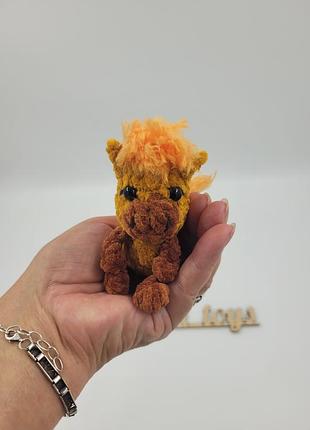 Мяка в'язана іграшка лошадка 4