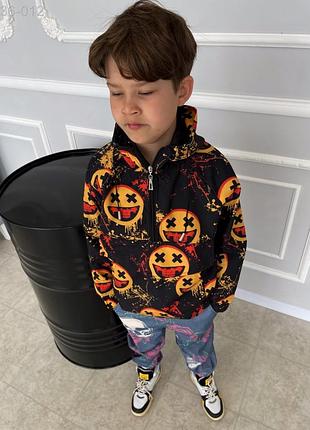 Анорак детский черный 36-012 – стильная и надежная зимняя куртка из турецкой ткани