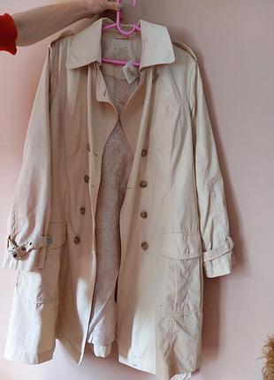 Тренч бежевый плащ