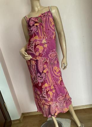 Вискозное платье на бретелях/l/brend dorothy perkins