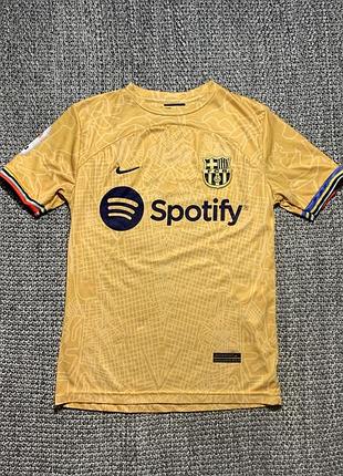 Спортивна футболка fc barcelona золота s 2022/2023 nike gold