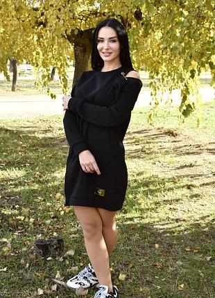 Повсякденна тепла сукня з булавкою