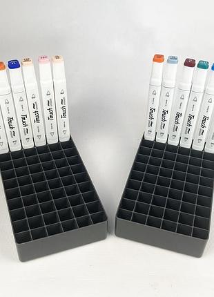 Підставка для маркерів органайзер для канцелярського приладдя на 120 відділень чорна