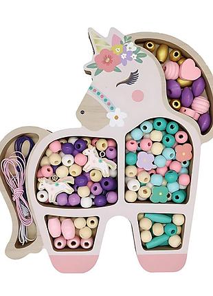 Набор бусин для браслетов, набор для творчества из бусин, подарочный набор для девочек единорог