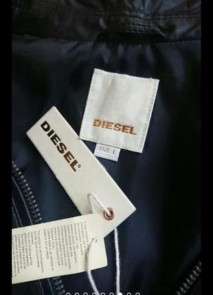 Брендова фірмова шкіряна куртка diesel,оригінал,нова з бірками, розмір l,xxl.6 фото