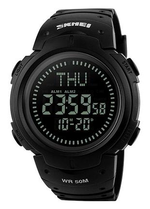 Skmei 1231bk all black smart watch + compass