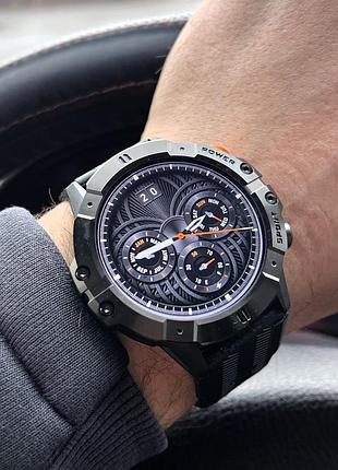 Чоловічий металевий смарт годинник smart watch global watch, чорний